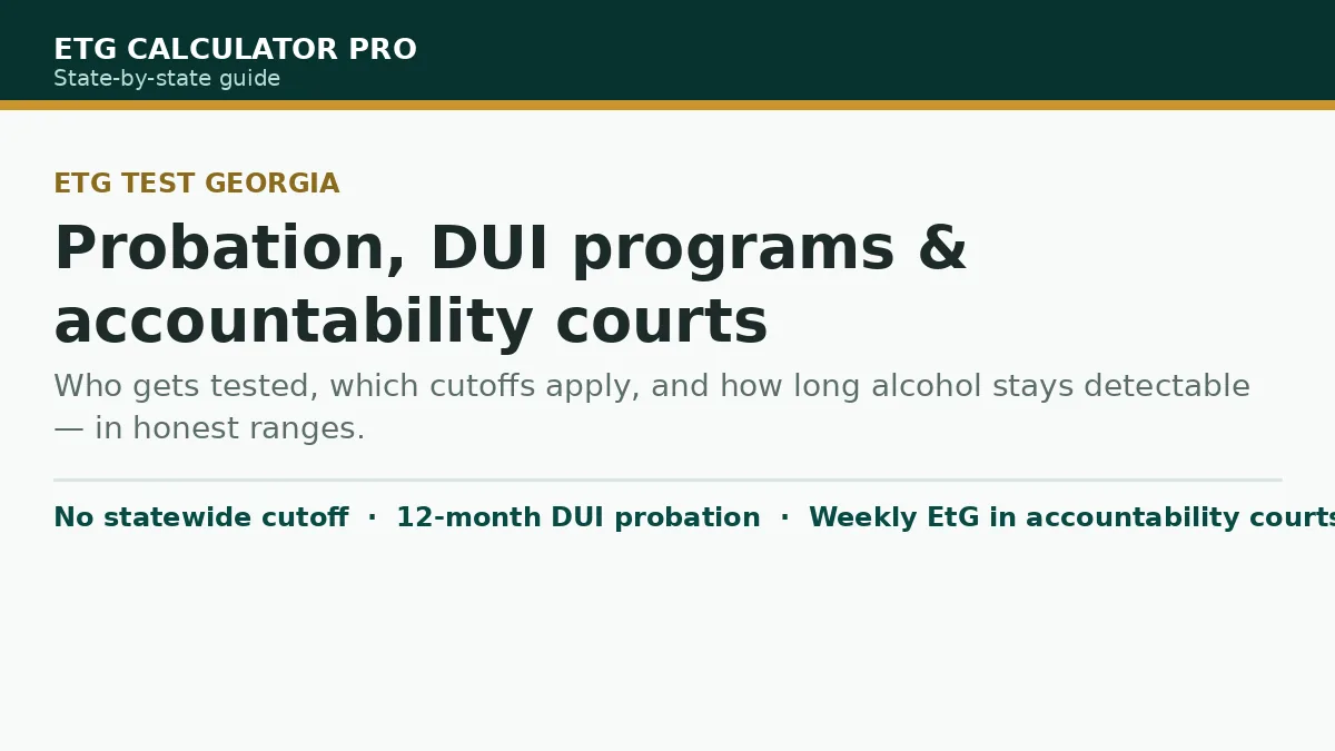Featured graphic: EtG testing in Georgia — DCS supervision, DUI programs, accountability courts and family court